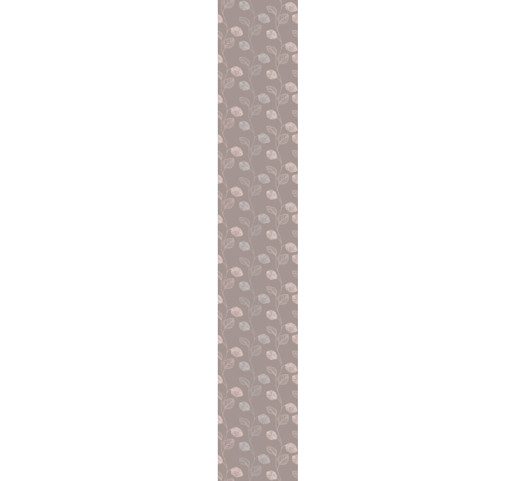 ταπετσαρία φύλλων ροζ και γκρι φύλλων - TenStickers