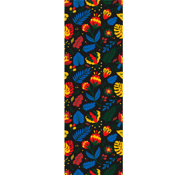 Διακοσμητικό ταπετσαρία λουλουδάτο μοτίβο φύλλων - TenStickers