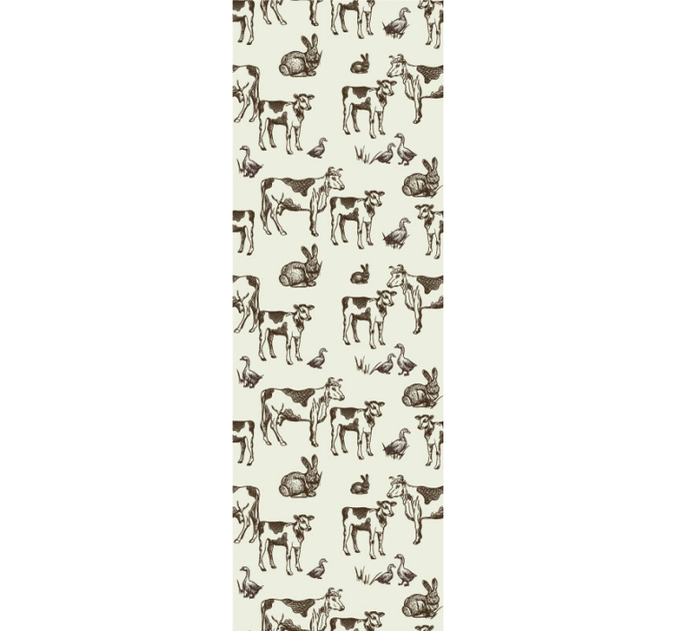 ρετρό ζώα ταπετσαρία - TenStickers