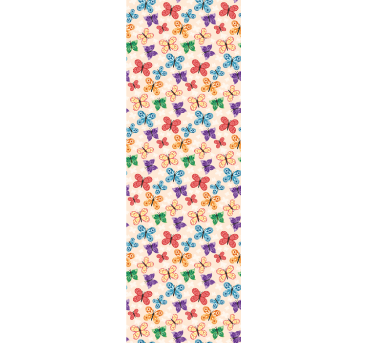 Ταπετσαρία με πεταλούδες πολύχρωμο παιχνίδι πεταλούδων - TenStickers