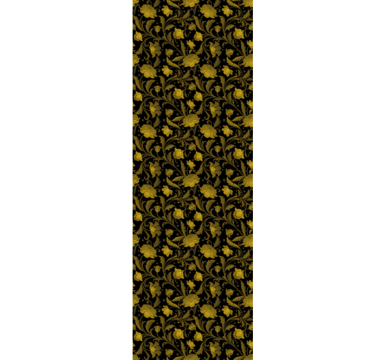 κλασική ταπετσαρία χρυσό vintage λουλούδια - TenStickers