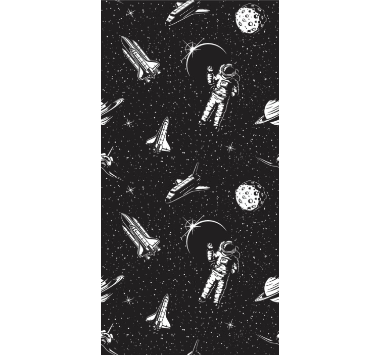 ταπετσαρία αστέρια αστροναύτες στο διάστημα - TenStickers