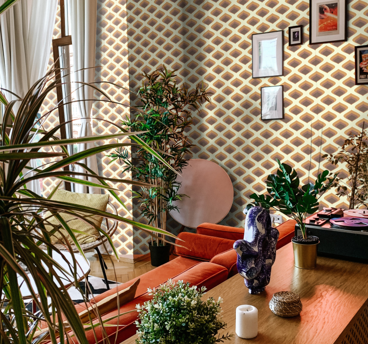 Vintage ταπετσαρία με πέταλα δεκαετίας του '60 - TenStickers