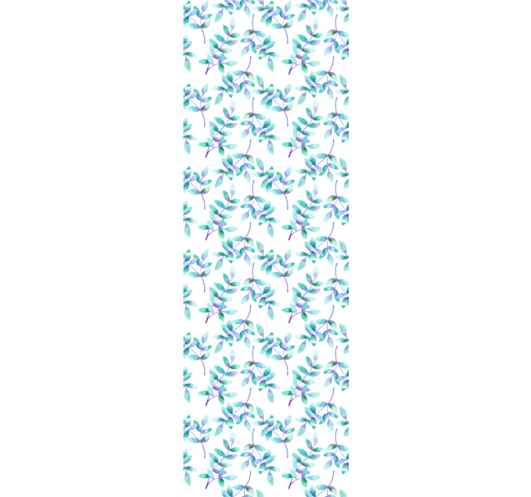 λουλούδια σε ελαφριά κλαδιά μπλε λουλούδι ταπετσαρία - TenStickers