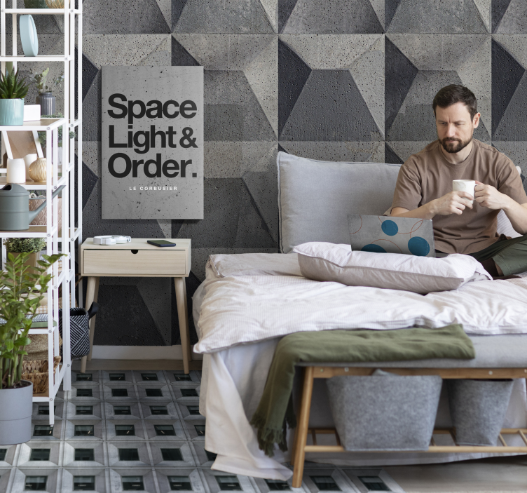 Ταπετσαρία σκυροδέματος υφής "béton brut". - TenStickers