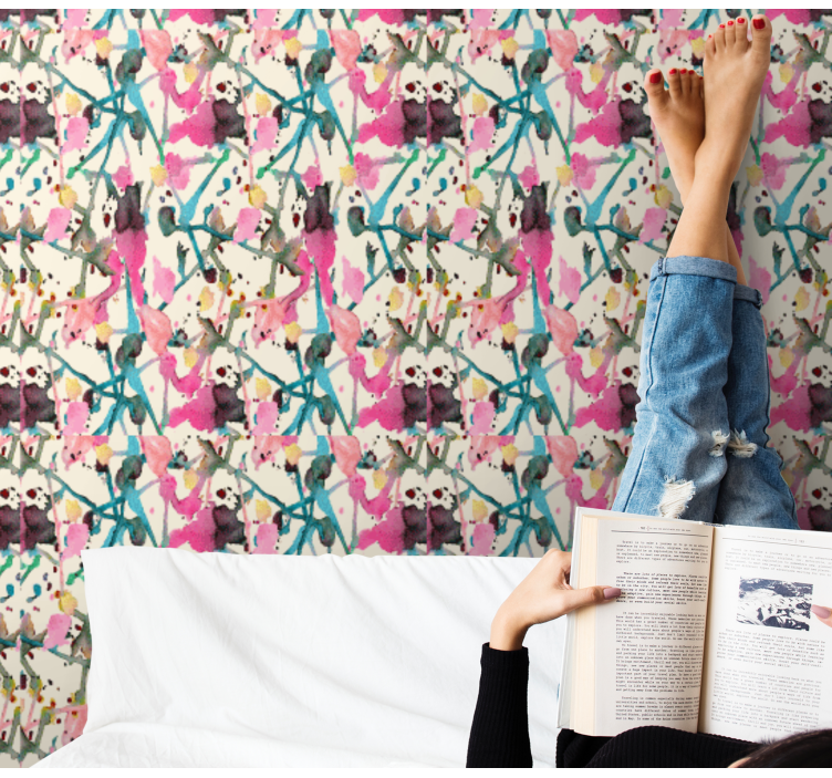 αφηρημένη ταπετσαρία τέχνης ακουαρέλας - TenStickers