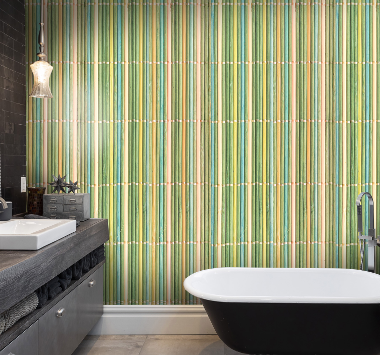 ξύλο υφή ταπετσαρία λεπτό μπαμπού - TenStickers