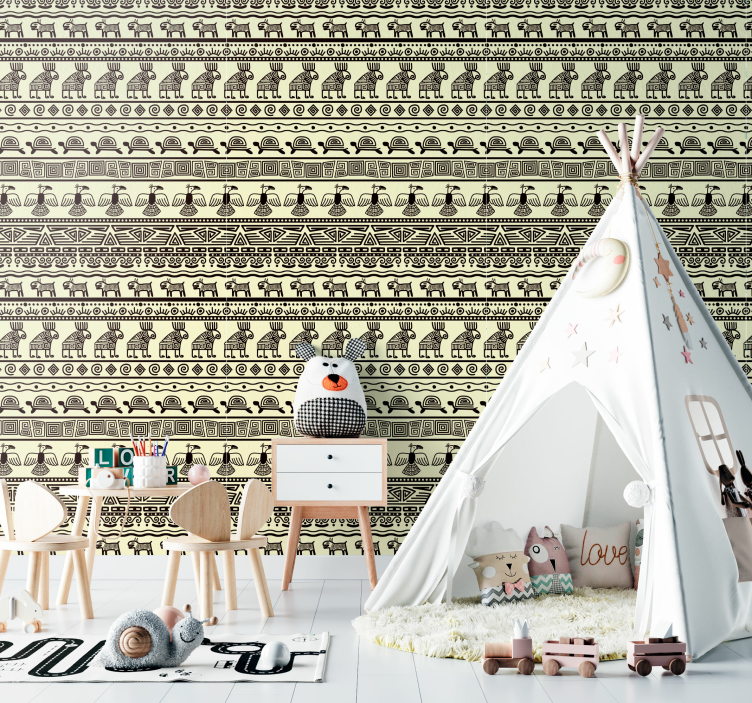 ταπετσαρία αφρικανικών φυλών και ζώων - TenStickers