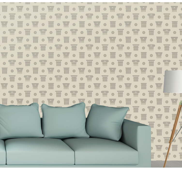 ταπετσαρία σκίτσο αρχιτεκτονικής αρχαίας Ελλάδας - TenStickers