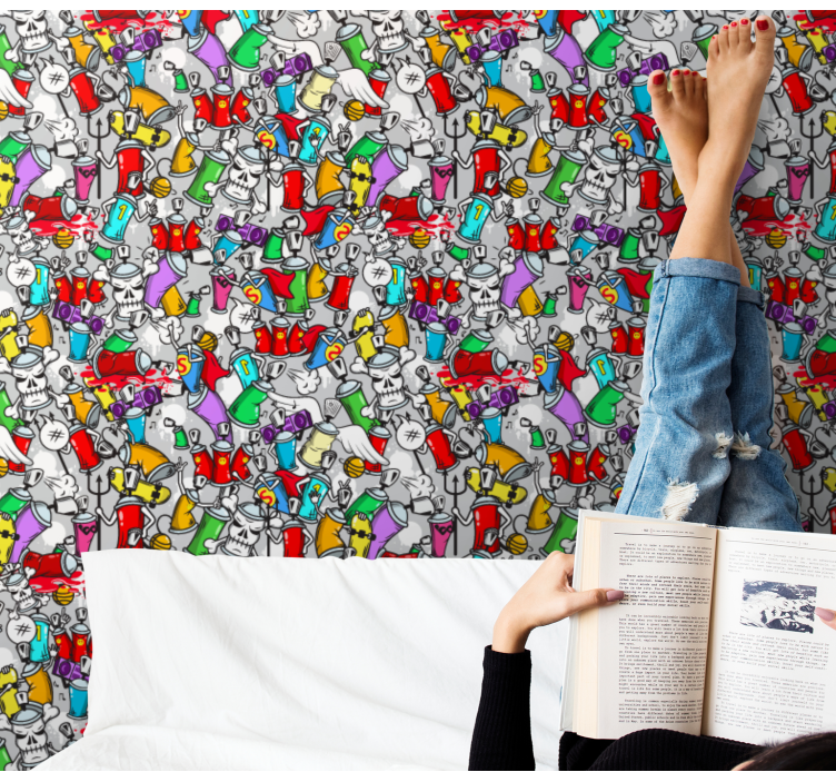 ταπετσαρία τέχνης γλάστρες για μπογιές για γκράφιτι - TenStickers