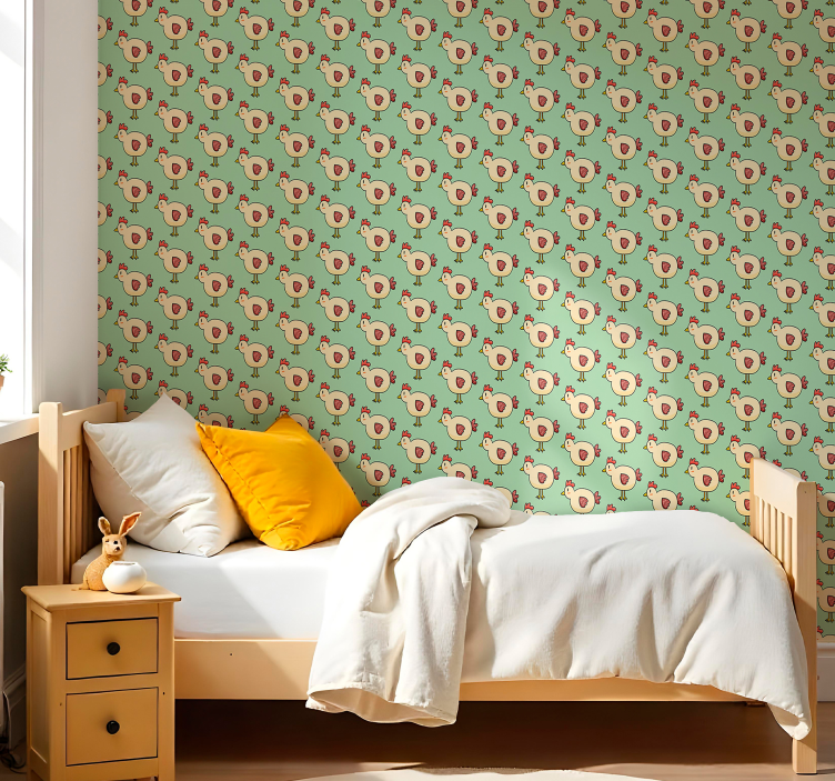 ταπετσαρία ζώων μοτίβο κοτόπουλου - TenStickers