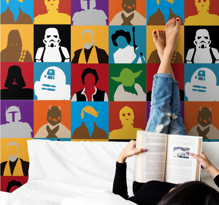 ταπετσαρία τέχνης εικονικές σιλουέτες - TenStickers