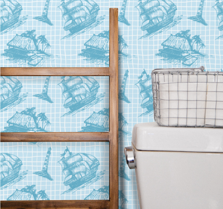 ταπετσαρία τέχνης ναυτικά σκίτσα - TenStickers