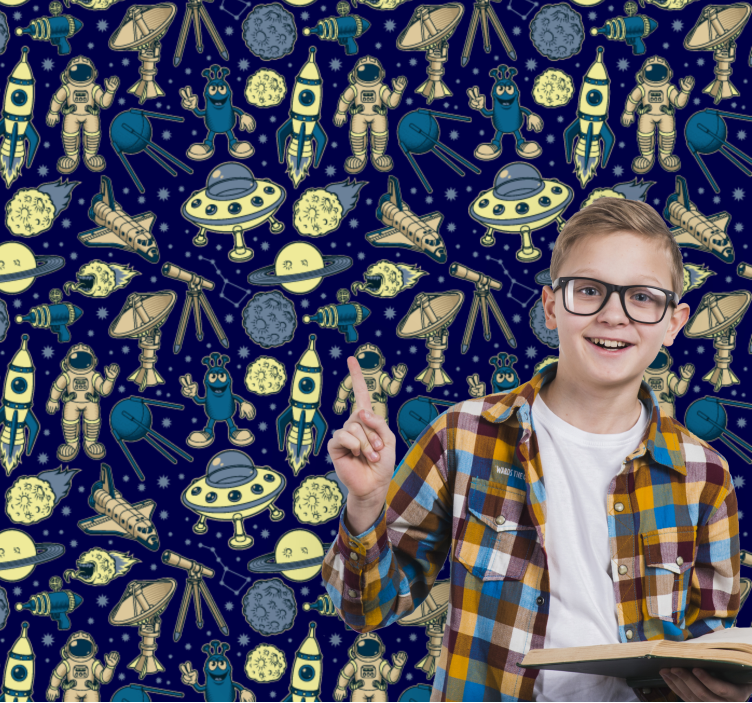 ταπετσαρία τέχνης θέμα εξερεύνησης του διαστήματος - TenStickers