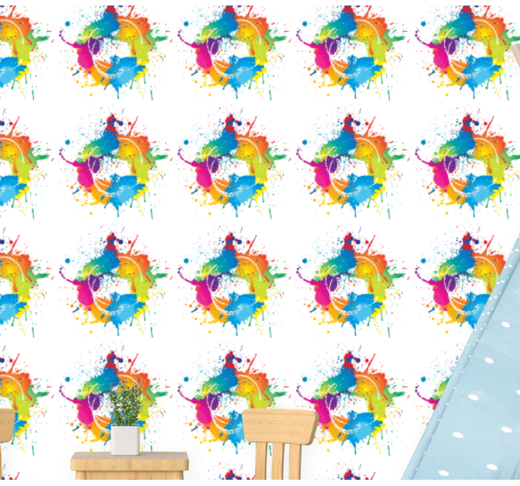 ταπετσαρία τέχνης εφέ βαφής με πιτσιλίσματα - TenStickers