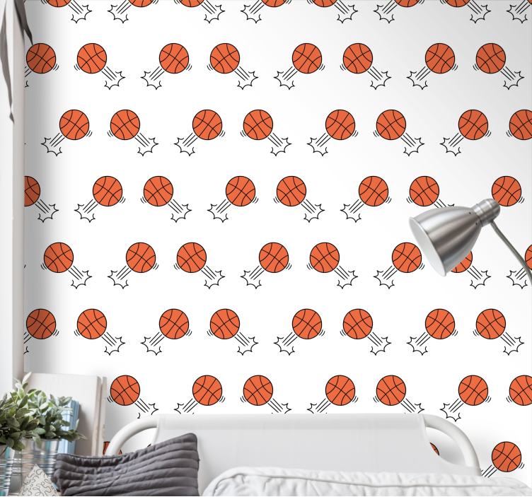 φόντο της ταπετσαρίας μπάλες μπάσκετ - TenStickers