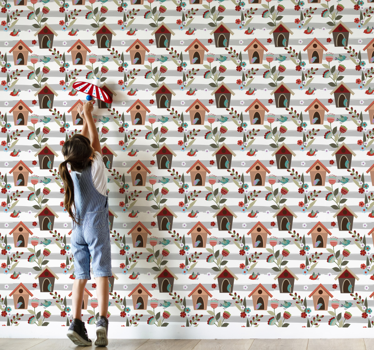 ταπετσαρία παιδικά μοτίβο πουλιών - TenStickers