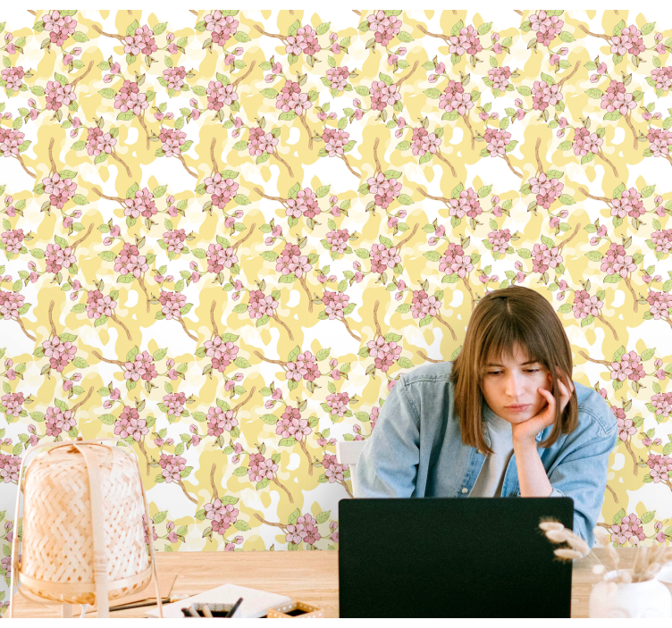 ταπετσαρία άνευ ραφής μοτίβο sakura - TenStickers