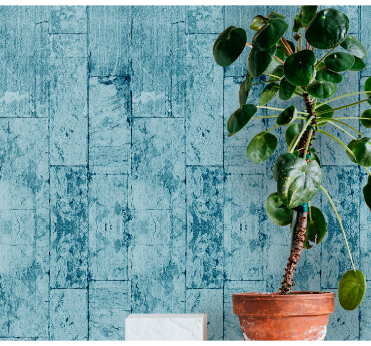 ταπετσαρία από μπλε σκυρόδεμα βινυλίου - TenStickers