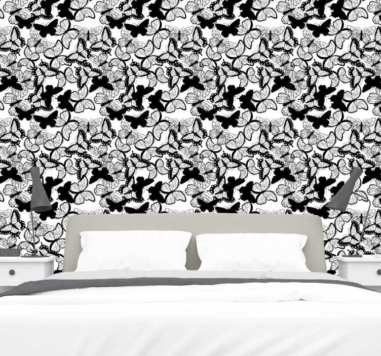 Ταπετσαρία με πεταλούδες αφθονία πεταλούδων - TenStickers