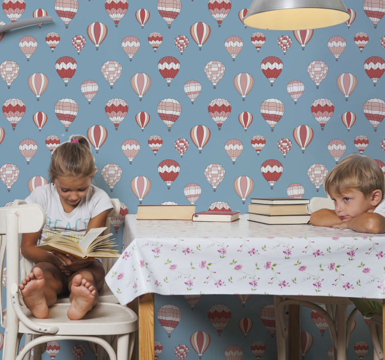 Tαπετσαρία παιδικής κρεβατοκάμαρας σχέδιο μοτίβου μπαλονιού - TenStickers