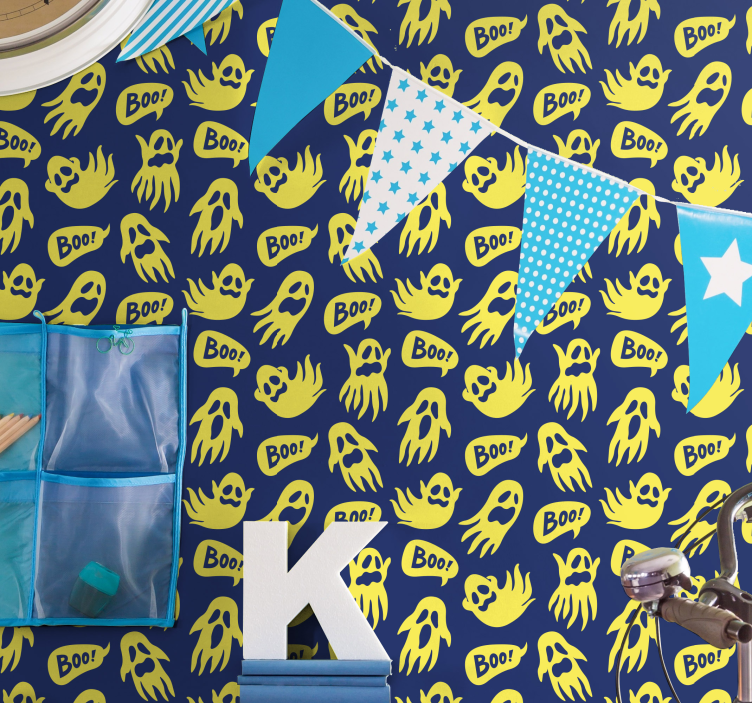 ταπετσαρία αποκριών φαντασματικά μοτίβα - TenStickers