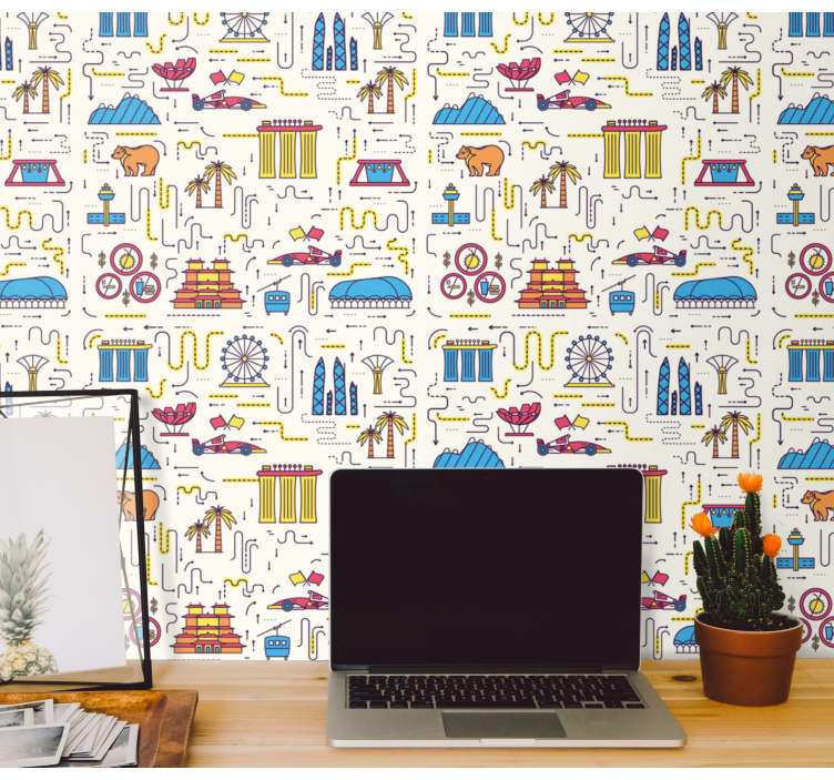 ταπετσαρίες τοπίων πόλης αστικό τοπίο διασκέδαση - TenStickers