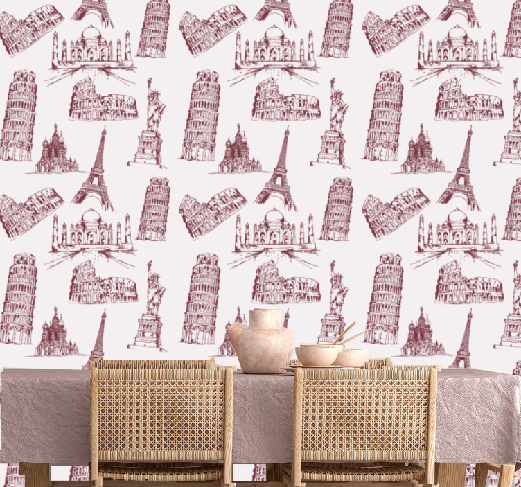 ταπετσαρίες τοπίων πόλης εμβληματικά μνημεία - TenStickers