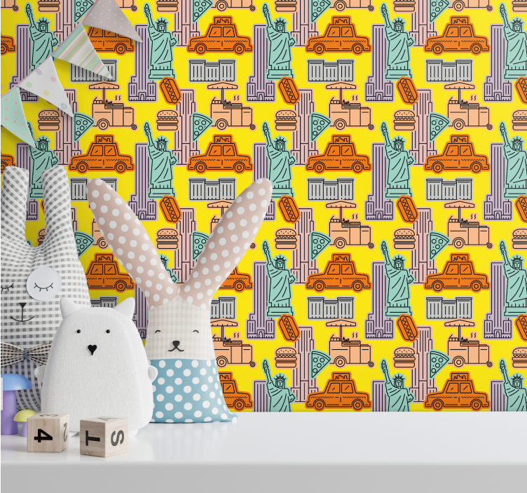 Tαπετσαρία της Νέας Υόρκης θέμα αστικό ταξί - TenStickers