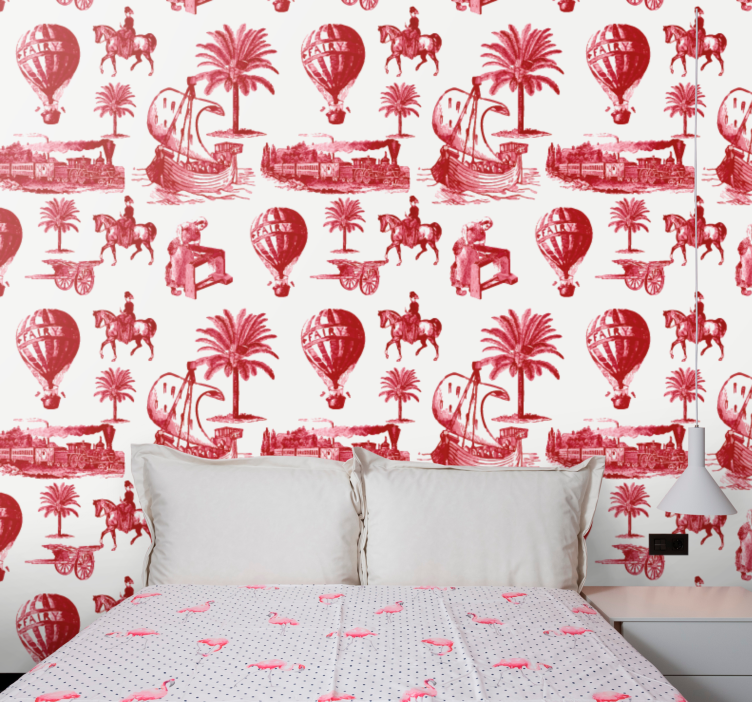 Ρετρό ταπετσαρία vintage ταξιδιωτικές σκηνές - TenStickers