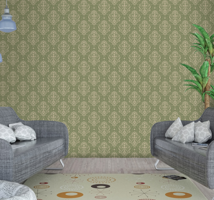 κλασική ταπετσαρία με λουλούδια - TenStickers