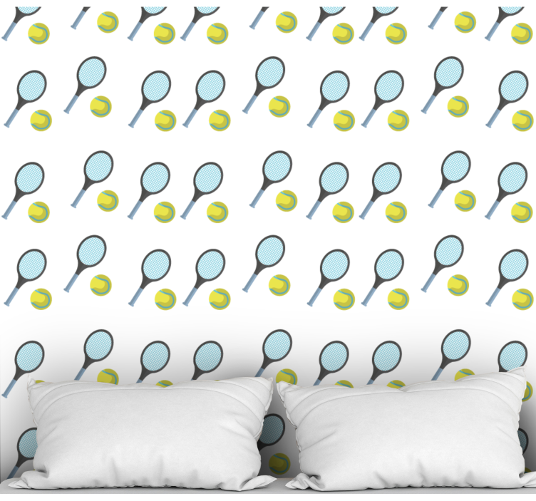 Προσαρμοσμένη ταπετσαρία ρακέτες και μπάλες του τένις - TenStickers