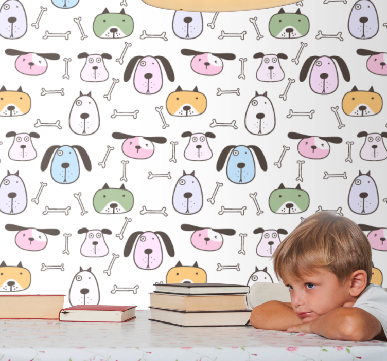 Ταπετσαρία με σχέδιο σκύλος κινούμενα σχέδια σκύλων φίλοι - TenStickers