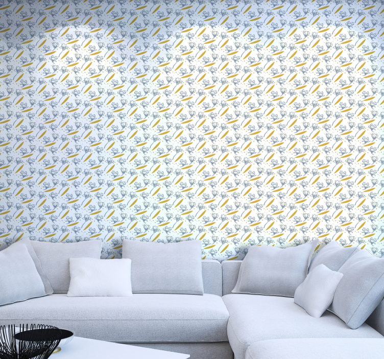 ταπετσαρία λουλουδιών λεπτών λουλουδιών - TenStickers