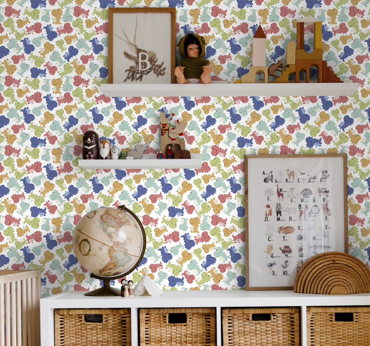 Ταπετσαρία μοτίβο δεινοσαύρων για παιδιά - TenStickers