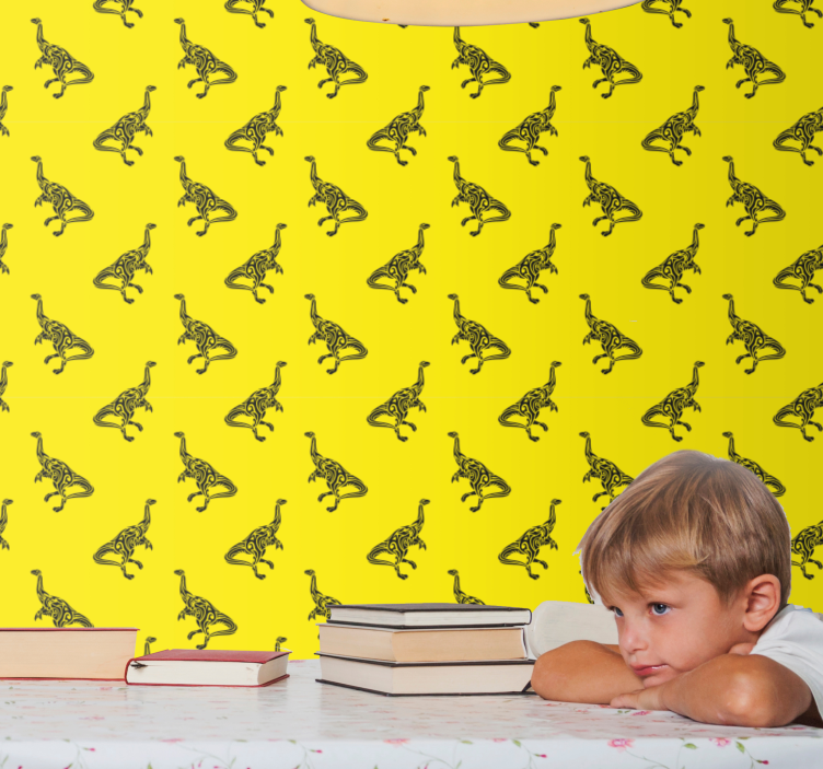 ταπετσαρίες δεινοσαύρων κίτρινη περιπέτεια - TenStickers