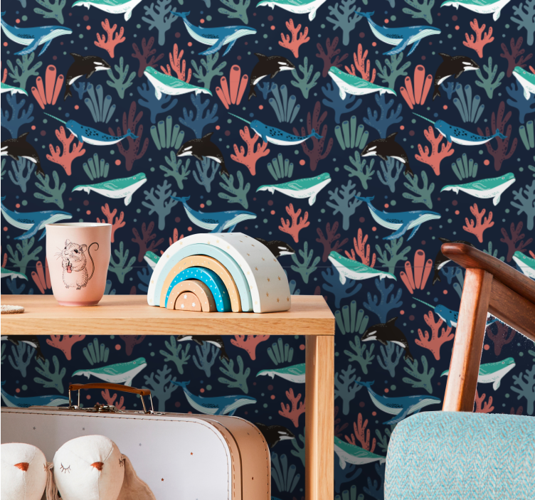 Ταπετσαρία ψαριών υποβρύχια σκηνή - TenStickers