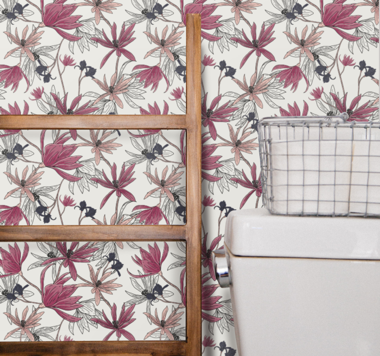 ταπετσαρία λουλουδιών λουλουδάτο βοτανική έκθεση - TenStickers