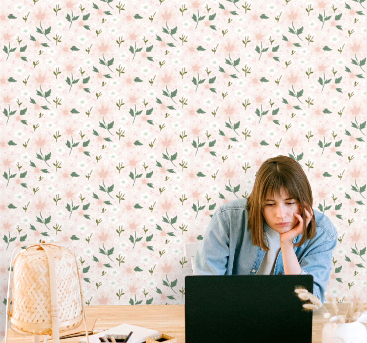 ταπετσαρία λουλουδιών λουλουδάτη λιχουδιά - TenStickers