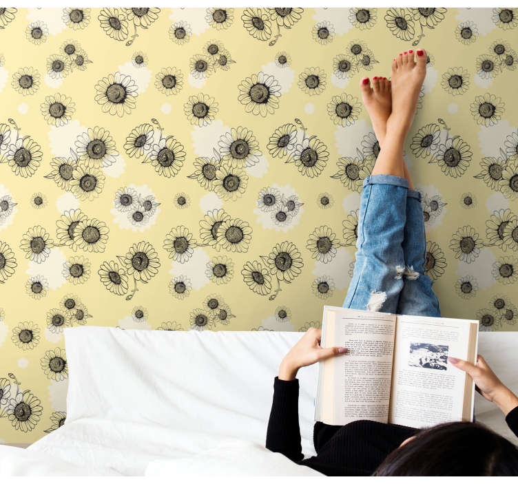 ταπετσαρία λουλουδιών λουλουδάτα μοτίβα - TenStickers