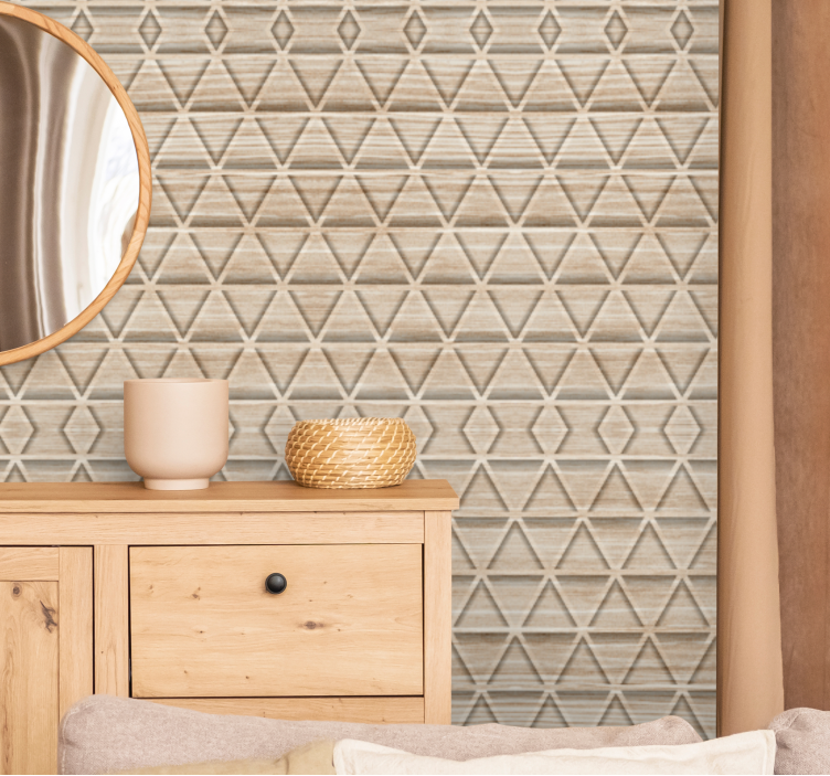 Tαπετσαρία με τρίγωνα τρισδιάστατα στρώματα υφής - TenStickers