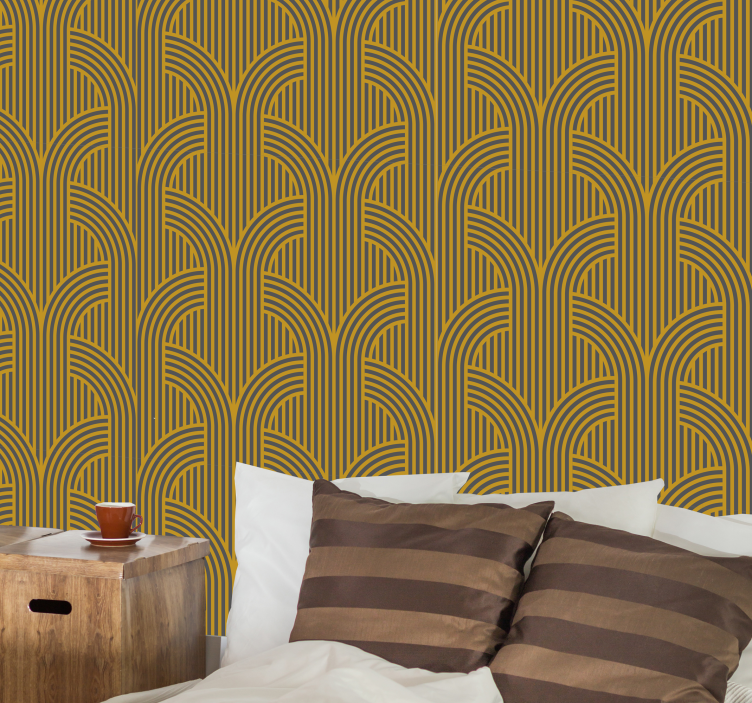 χρυσή vintage διακοσμητική vintage ταπετσαρία - TenStickers