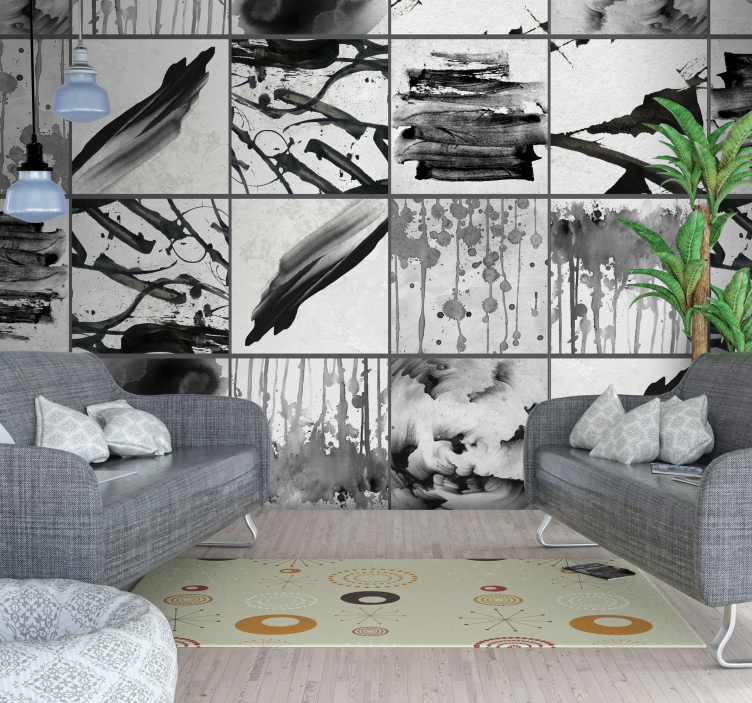 αφηρημένη ταπετσαρία γκρι torrents - TenStickers