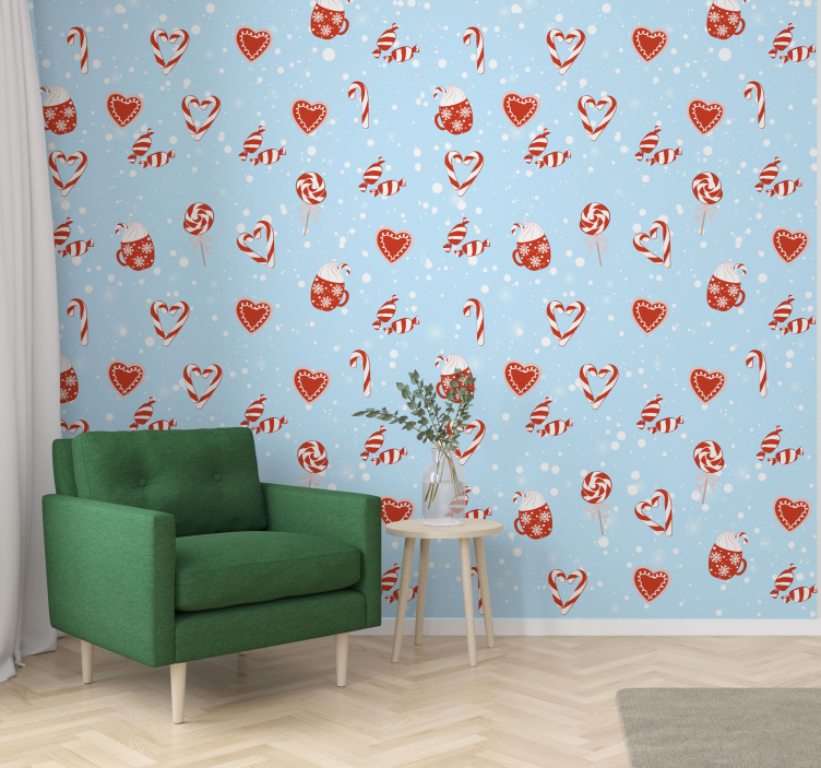 Χριστουγεννιάτικο ταπετσαρία γιορτινά γλυκά - TenStickers