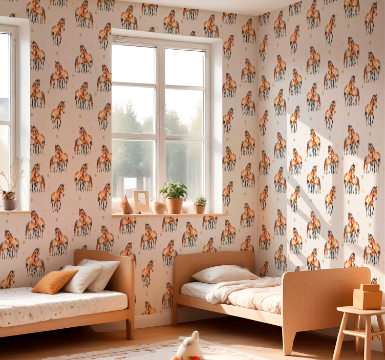 ταπετσαρία αλόγου μάνα και πουλάρι - TenStickers