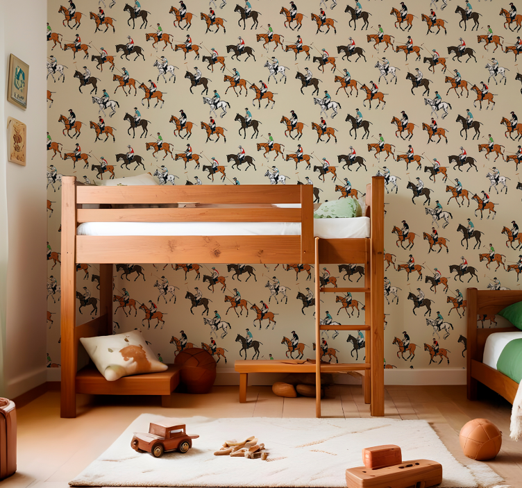 ταπετσαρία αλόγου θέμα ιππασίας - TenStickers