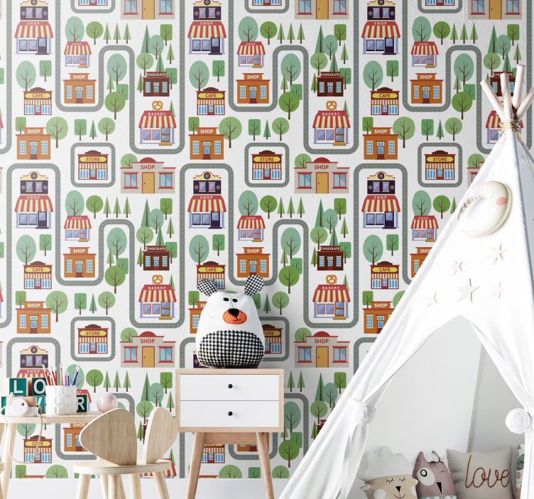 ταπετσαρία παιδικών χωριών - TenStickers