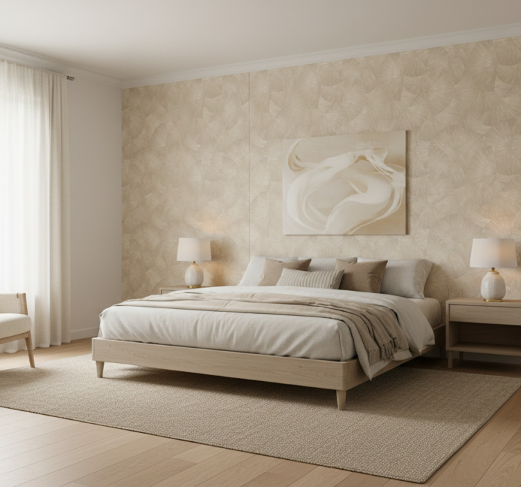 Φύλλα ταπετσαρίας κομψά καφετί αφηρημένο σχέδιο - TenStickers