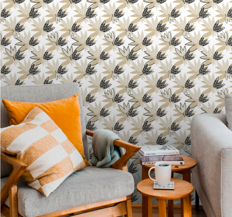 Φύλλα ταπετσαρίας φυλλώδης βοτανικός σχεδιασμός - TenStickers