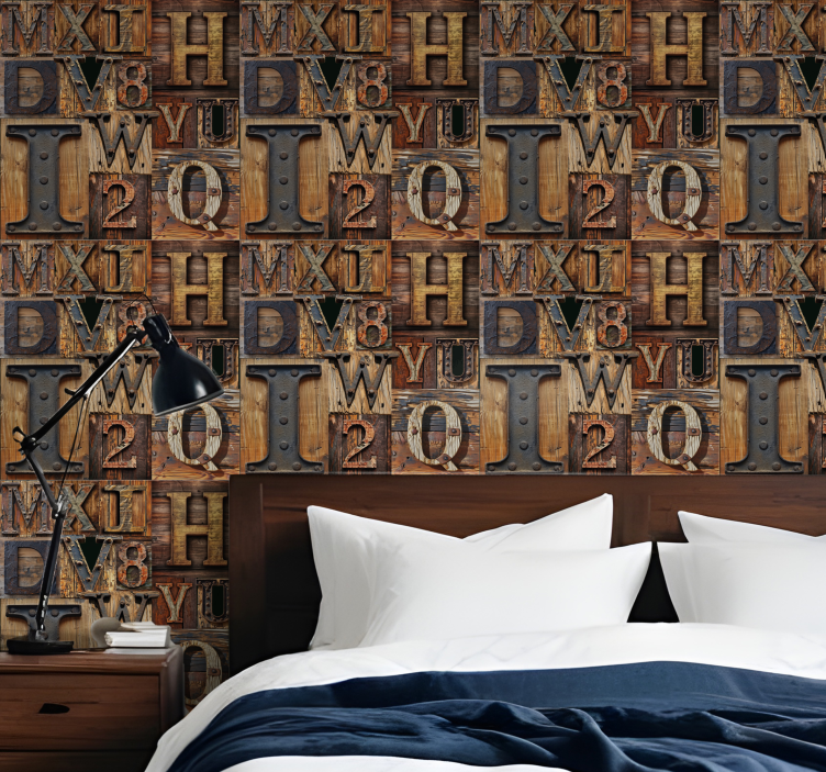 Χαρτί τοίχου με γράμματα 3d εφέ - TenStickers